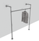RackBuddy clothes rack in silver with adjustable height