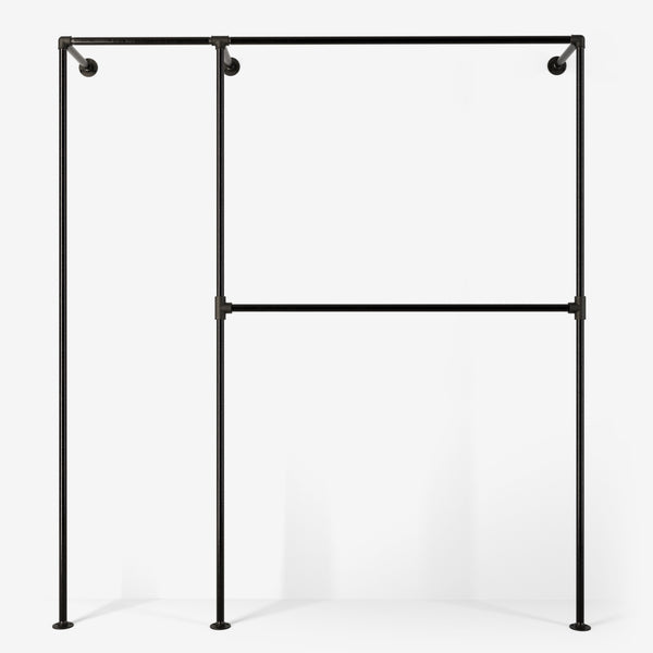 The Walk-In 2 row wardrobe system - (1 rail / 2 rails)